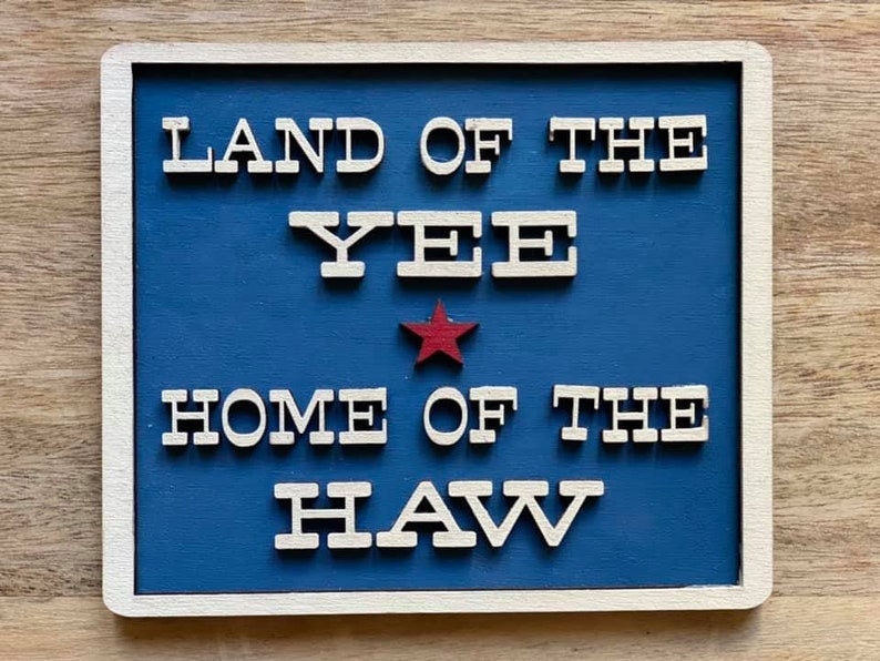 Texas Tiered Tray / Individual Pieces / Yee Haw / Yellow Rose