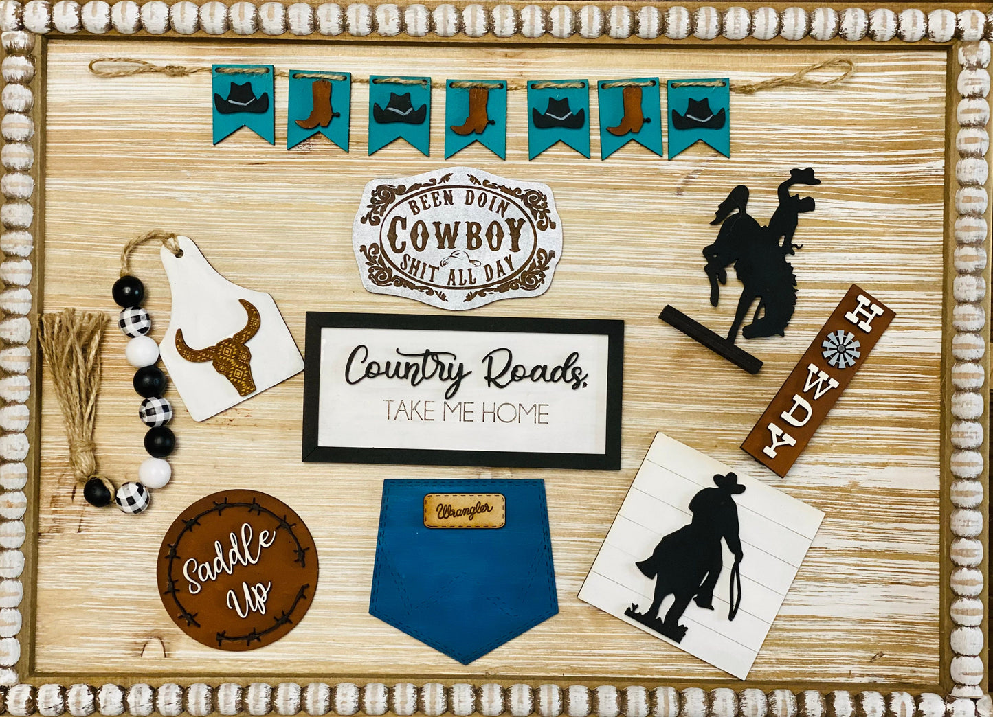 Cowboy Tiered Tray / Ranch Tiered Tray / Yellowstone Tiered Tray / Country Tiered Tray / Red Barn Tiered Tray / Horse Tiered Tray / Western