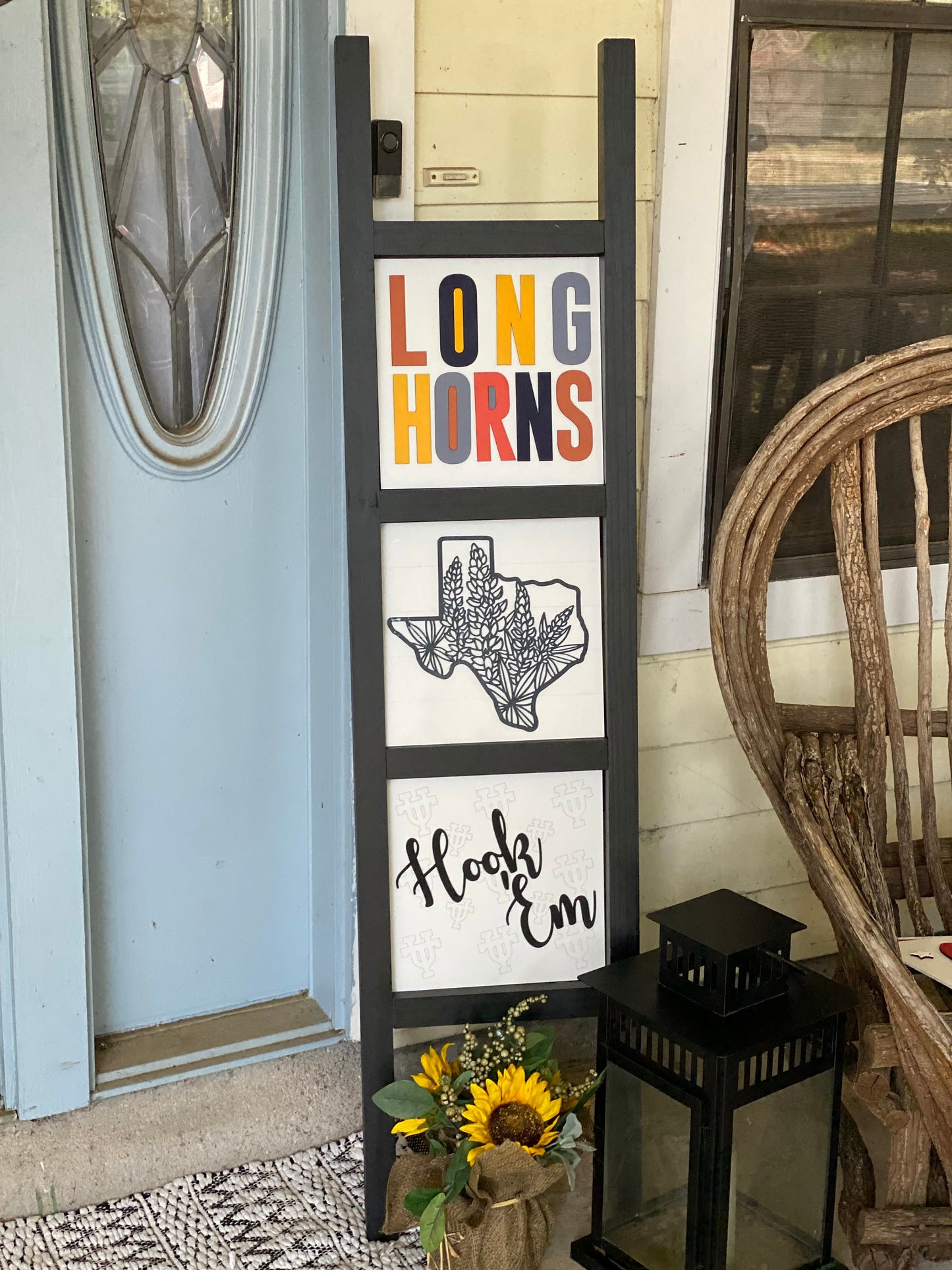 Porch Ladder / Porch Leaner / Welcome Sign / Porch Sign / Large Porch Ladder / Interchangeable Sign / Interchangeable Ladder