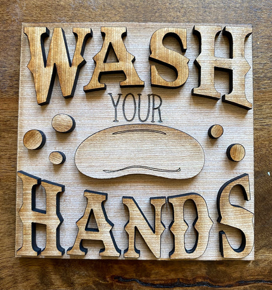 Wash Your Hands Tile Insert