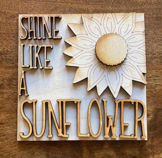 Shine Like a Sunflower Tile Insert