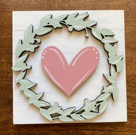 Wreath with Heart Tile Insert