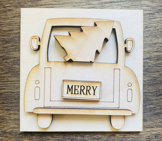 Christmas Truck Interchangeable Tile Insert