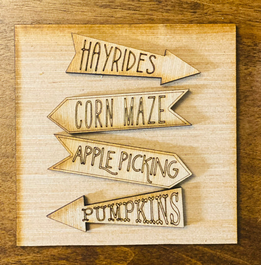 Fall Sign Post Tile Insert