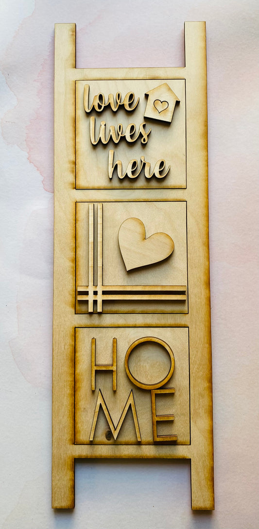 Starter Leaning Ladder Interchangeable DIY Kit--Home Version