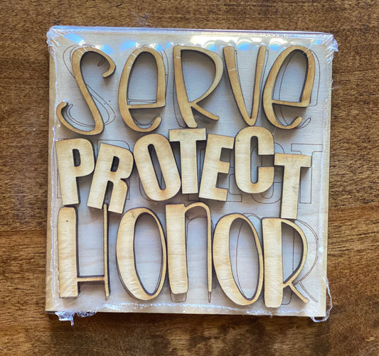 Serve, Protect, Honor Tile Insert