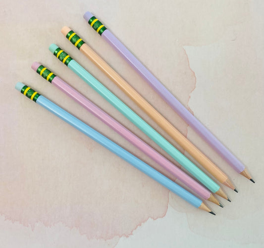 Engraved Pencils / Back to School / Personalized School Supplies / Ticonderoga Pencils / Pastel Pencils