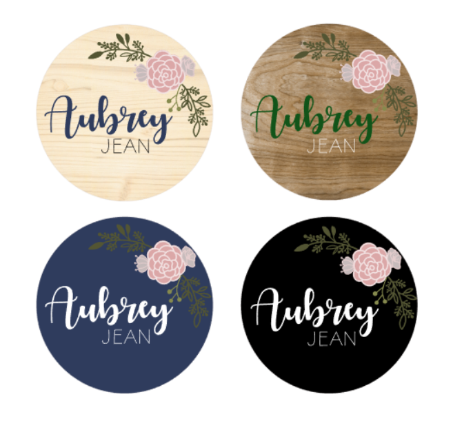 Aubree Sign Aubrey Custom Floral Name Sign β Mockingbird and Fox