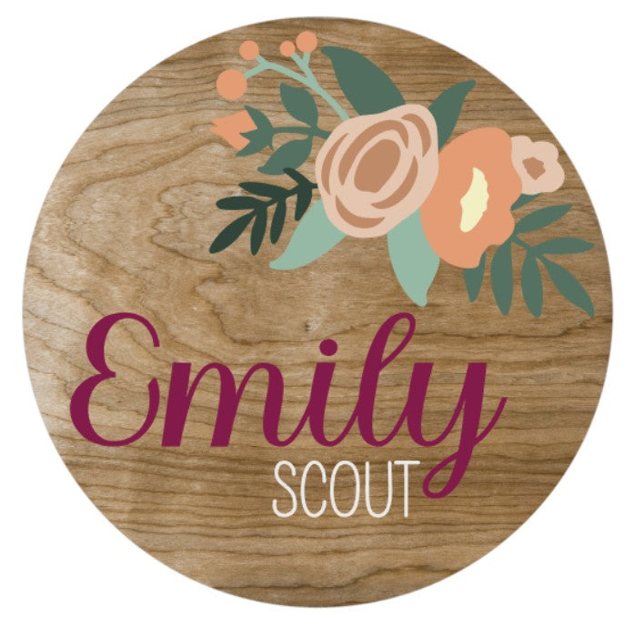 Emily Off Sign Emily Custom Floral Name Sign – Mockingbird and Fox