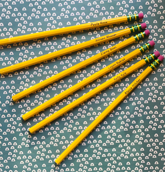 Single Engraved Pencil / Back to School / Personalized School Supplies / Ticonderoga Pencils