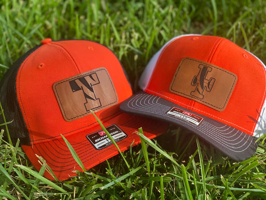 Smithville T Engraved Leather Trucker Hat